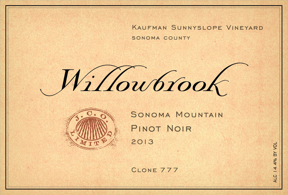 Willowbrook Kaufman Sunnyslope Sonoma Mountain Pinot Noir